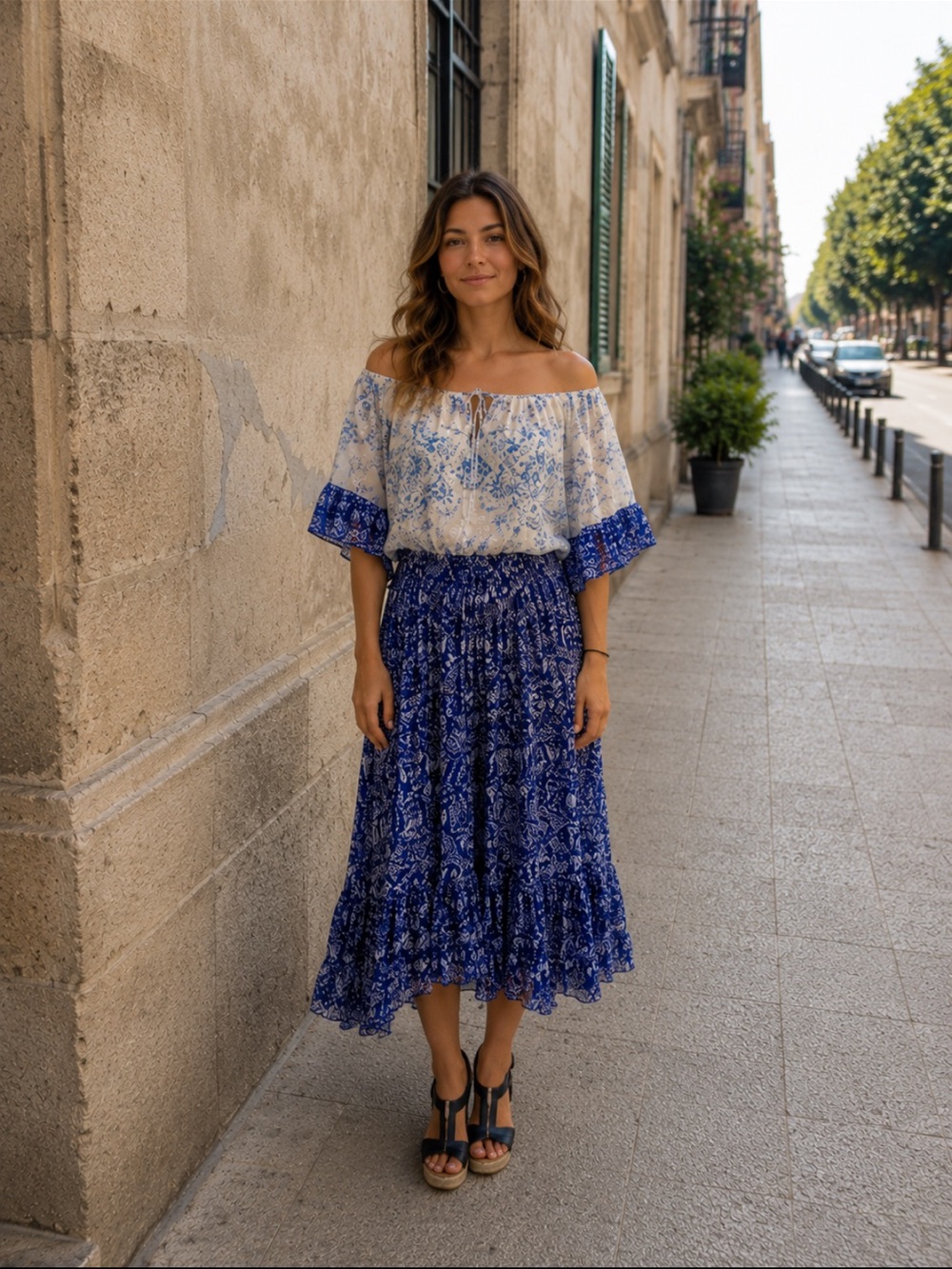 Boston Proper Off-The  Shoulder Maxi Dress Size S